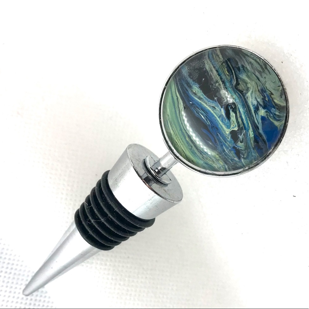 Wine bottle stopper handmade glass dome
